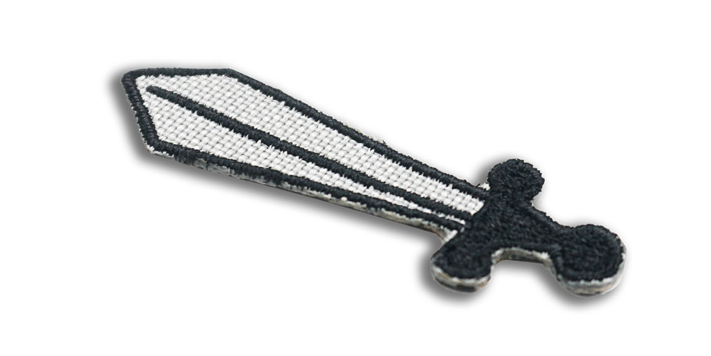 naszywka naprasowanka magiczne przedmioty miecz